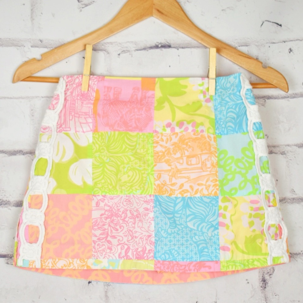 Colorful Girls Lilly Pulitzer Patchwork Skirt / Skort